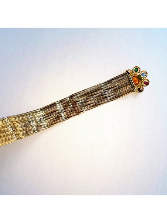 Rare CHANEL 1996 Maison Gripoix Gold tone Byzantine Mesh Belt Runway Vintage XXS main image 7